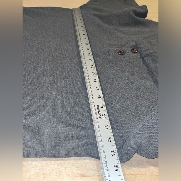 L. L. Bean men’s henley shirt gray size large 08KF2 - Picture 6 of 8